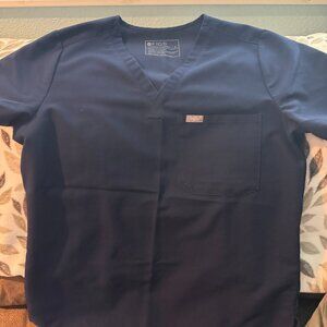 Figs Navy Blue Scrub Top Size M